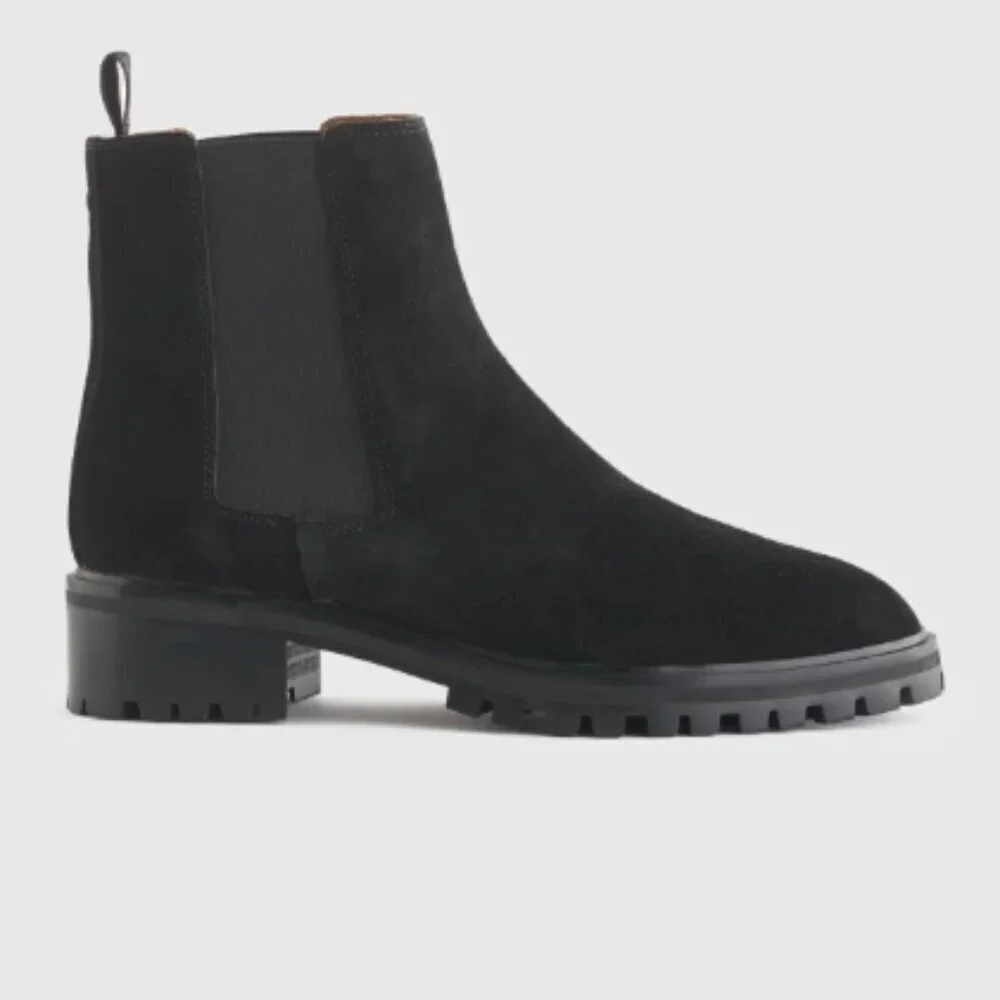NEW Sam Edelman Women's 6.5 Jazmine Chelsea Boot Black Suede